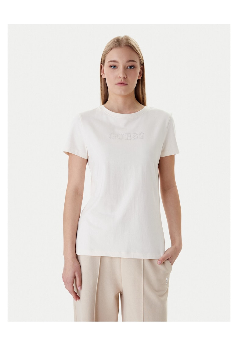 Tricou dama bumbac/elastan - ecrudwqfwq - Ecru