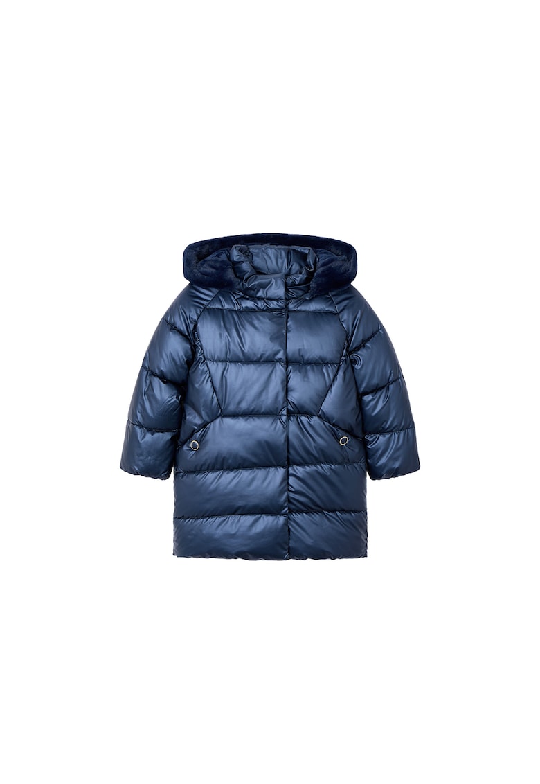 Geaca de iarna copii - bleumarin - poliester - fermoar -