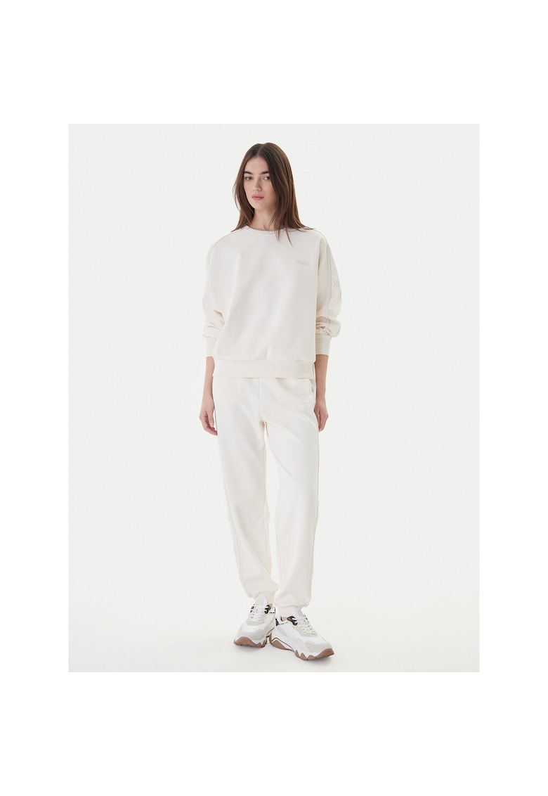 Pantaloni sport dama - poliester - alb