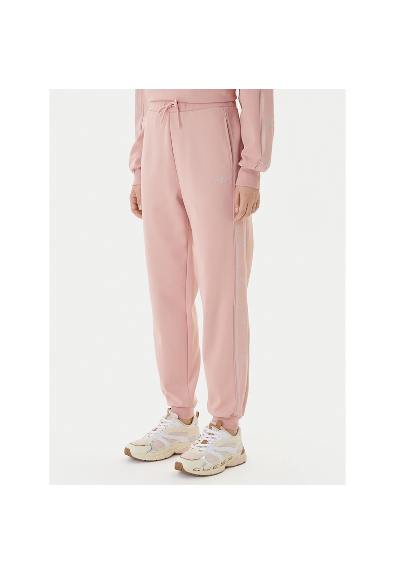 Pantaloni sport dama - din poliester - roz