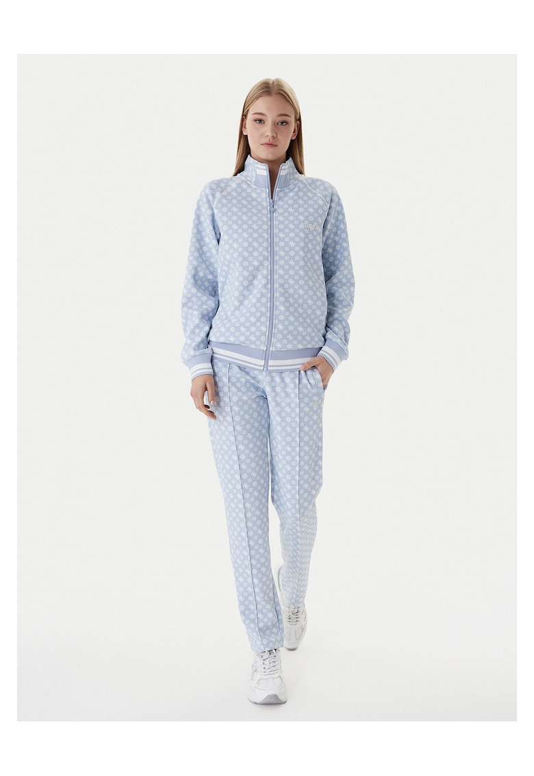 Bluza dama - fermoar - albastru deschis - poliester