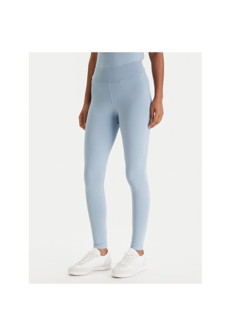 Pantaloni sport dama - leggings - albastru - poliester -