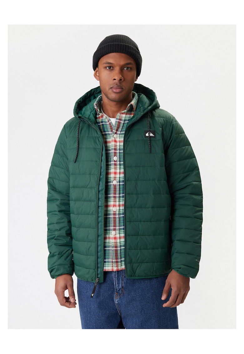 Geaca de tranzitie barbati - verde - nylon reciclat -