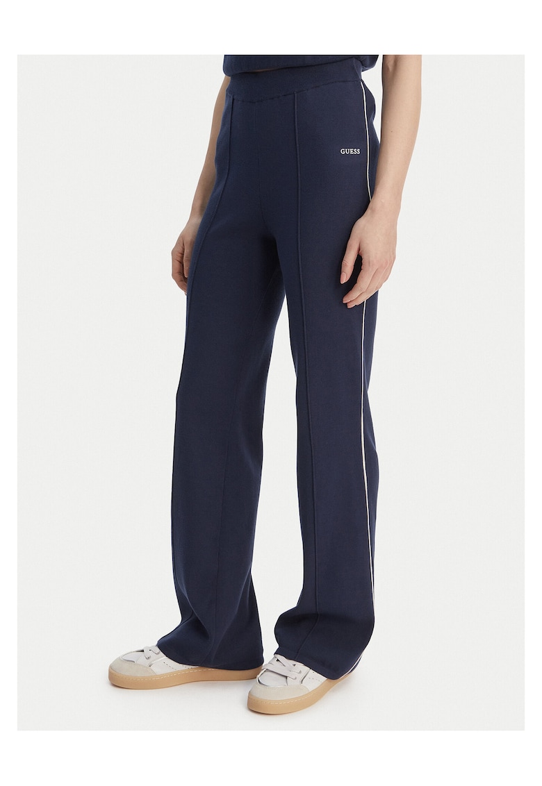 Pantaloni tricotati dama - viscoza - bleumarin