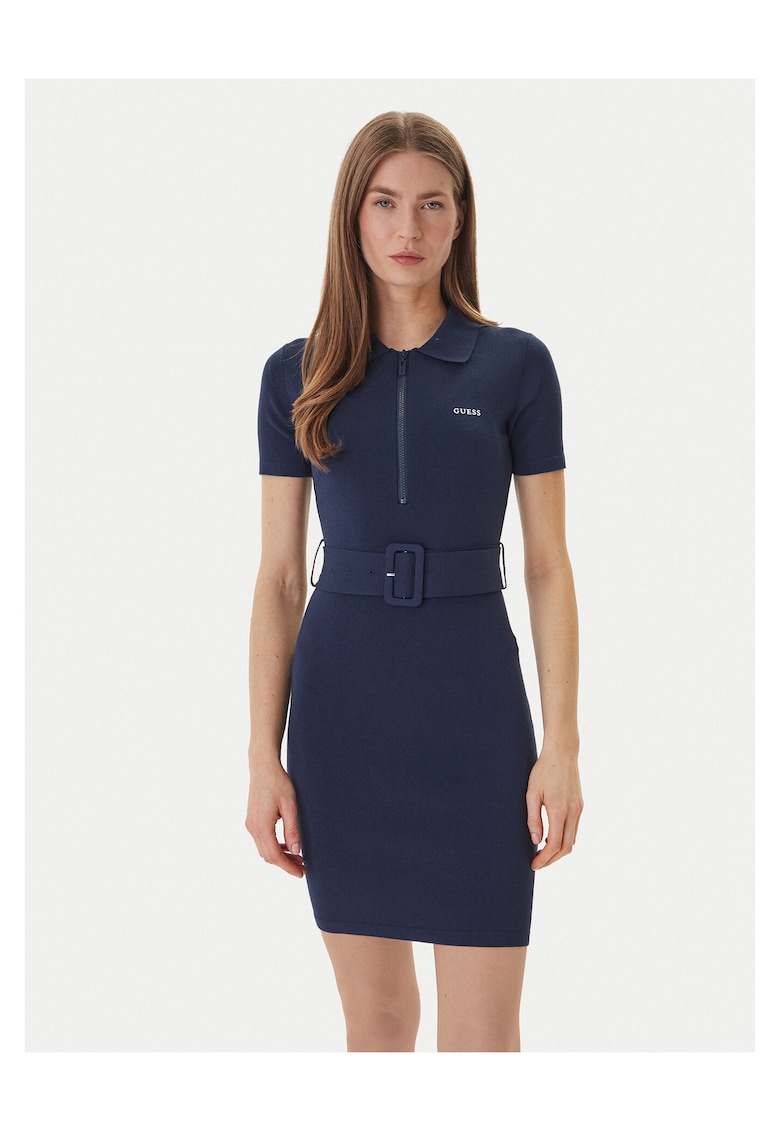 Rochie Dama - tricotata - bleumarin - 44% viscoza - 33% poliester