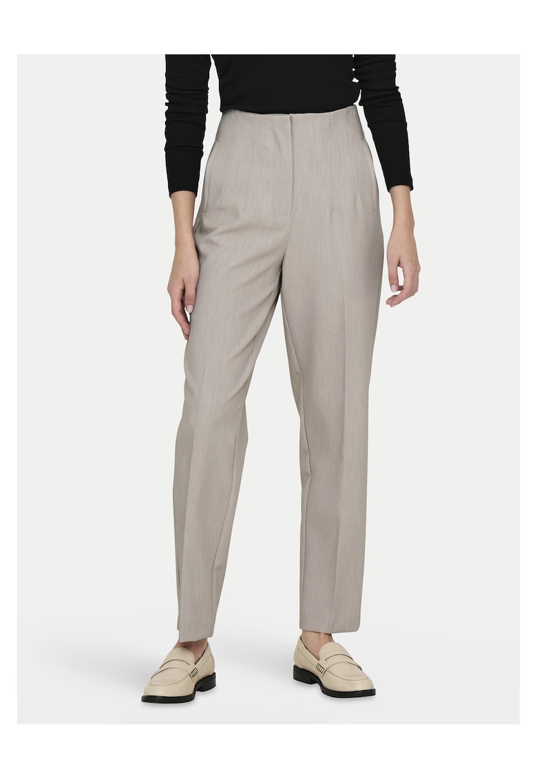 Pantaloni dama - chino - fermoar - bej - 74% poliester reciclat