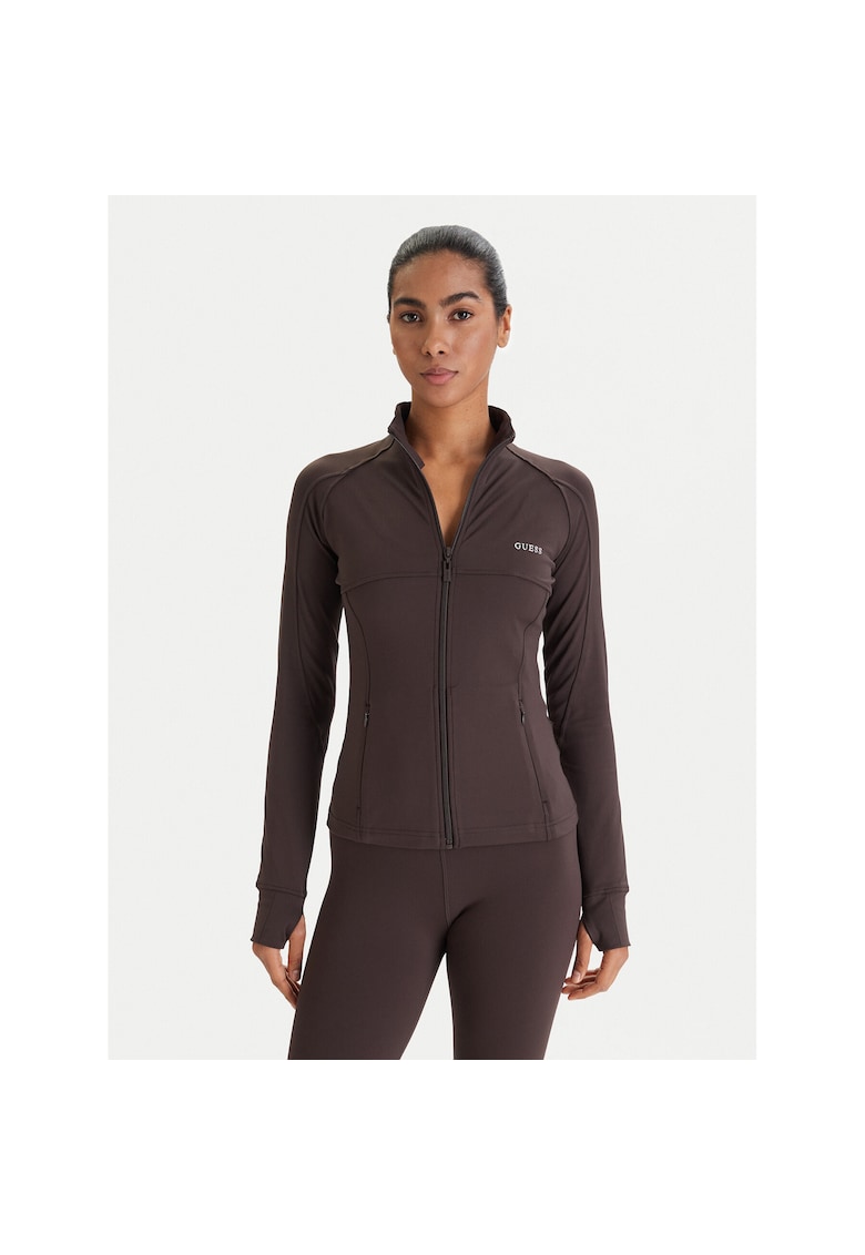 Bluza dama - fermoar - maro - poliester -