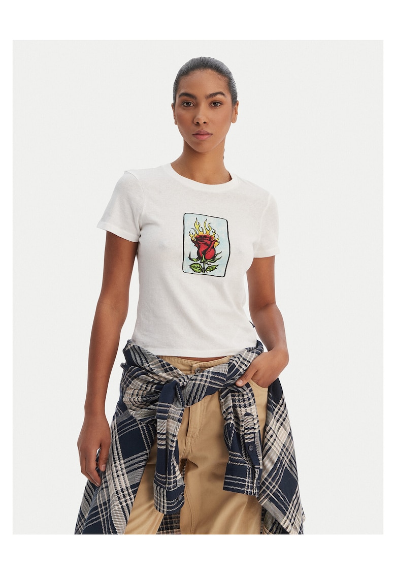 Tricou dama - bumbac - alb