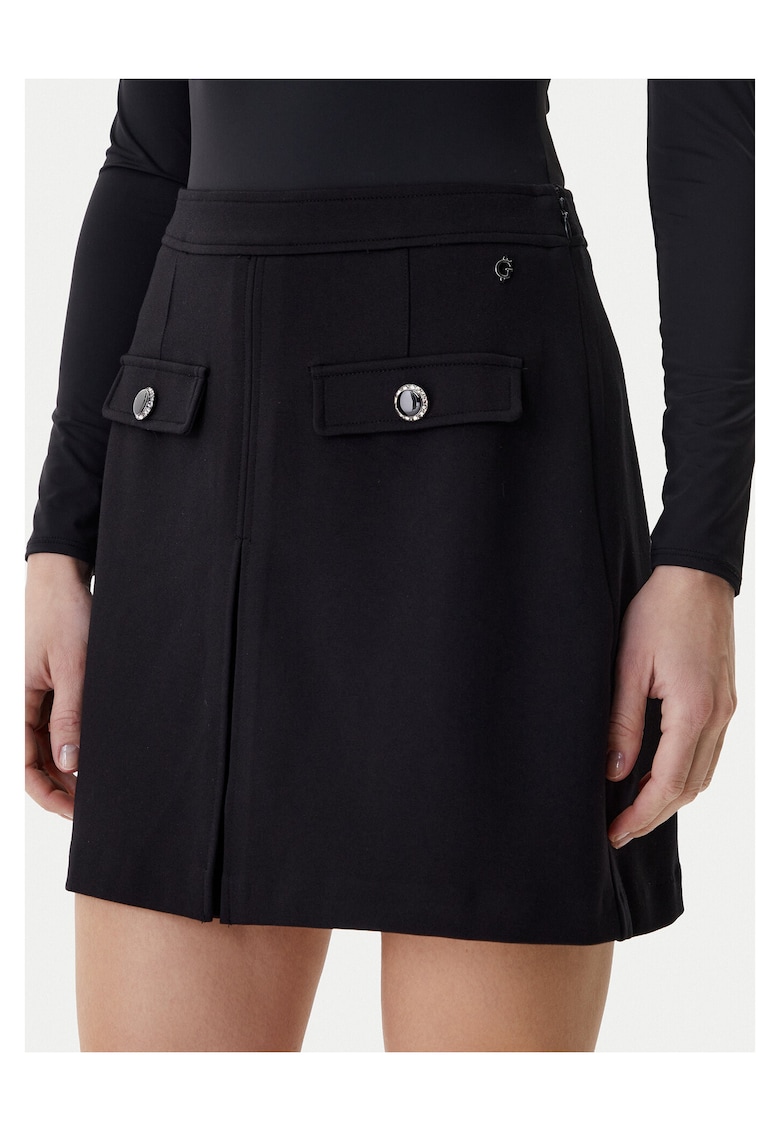 Fusta mini - neagra - 65% viscoza - 31% poliamida - 4% elastan