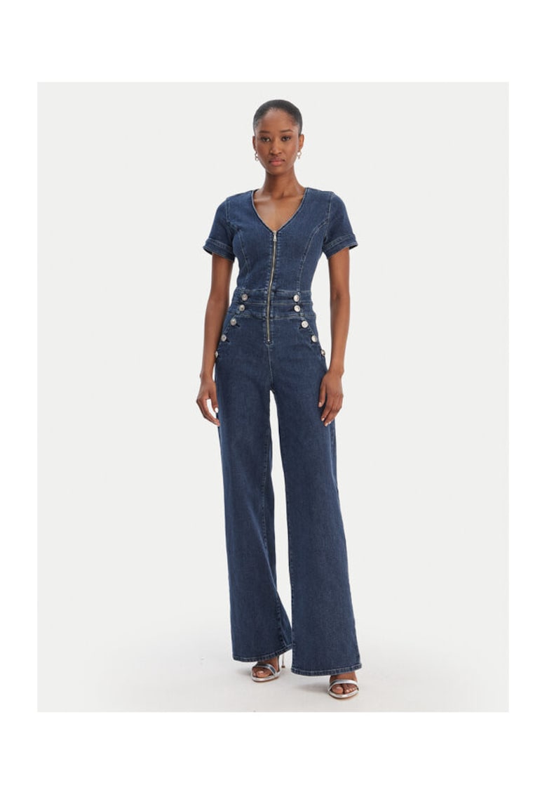 Salopeta dama - fermoar - bleumarin - 96% bumbac