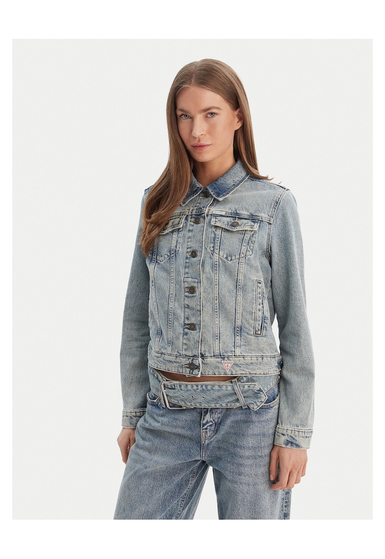 Geaca de blugi Femei - Bumbac - Albastru - Albastru