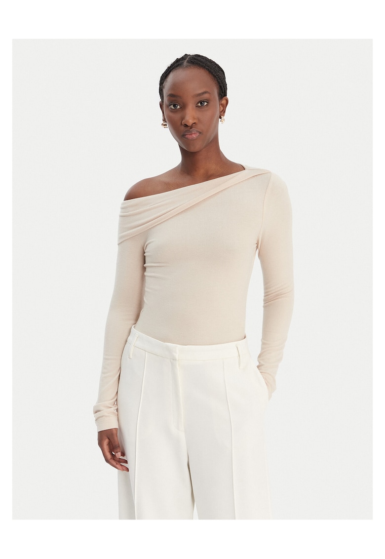 Bluza dama - slim fit - viscoza - bej