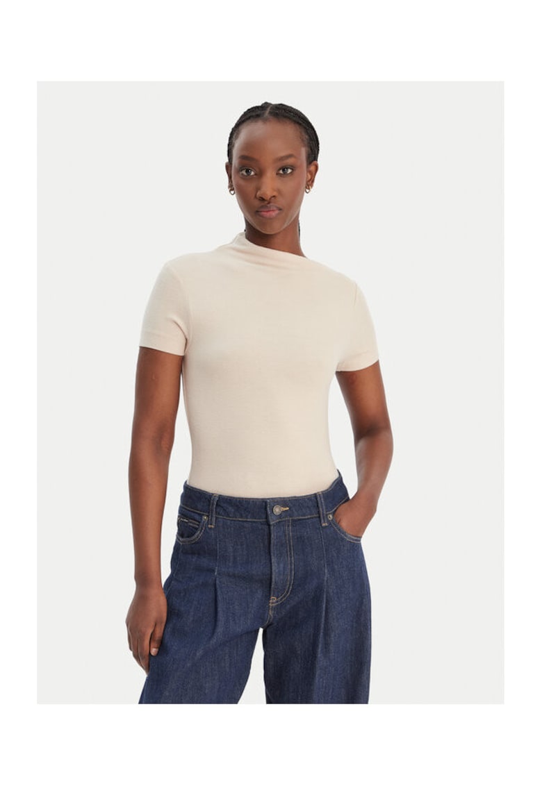 Bluza dama - 56% viscoza - 38% acril - 6% elastan - bej - Bej