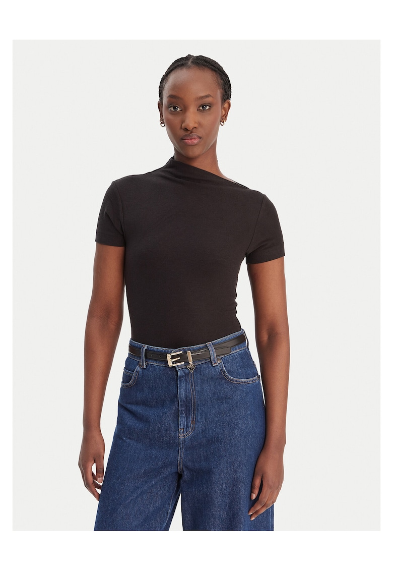 Bluza dama - neagra - 56% viscoza - 38% acril - 6% elastan - Negru