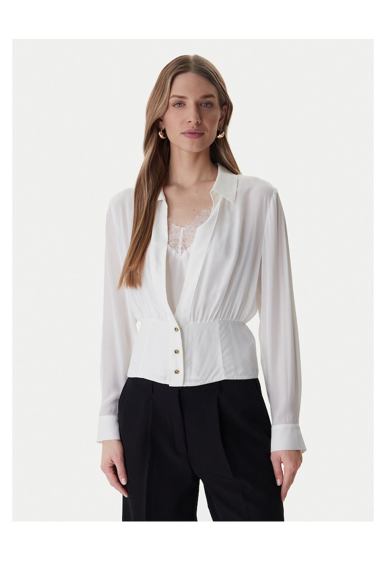Camasa dama - alb - 60% acetat - 40% viscoza