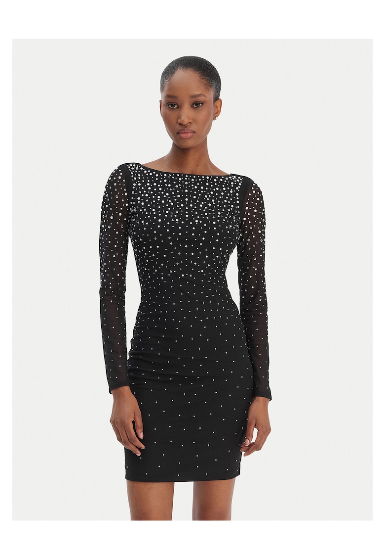 Rochie de cocktail - neagra - poliamida - pentru femei