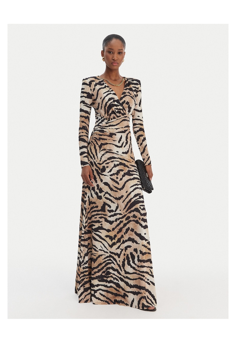 Rochie de seara bej-negru - Bej