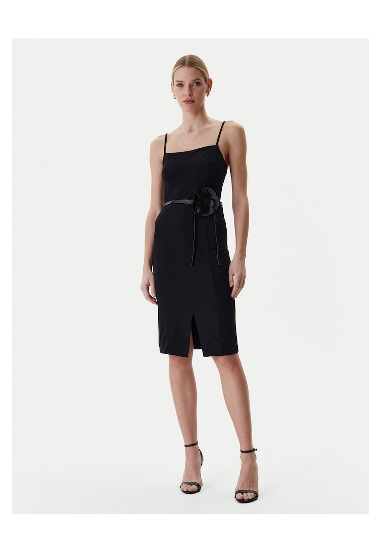 Rochie de cocktail - neagra - poliester - fermoar