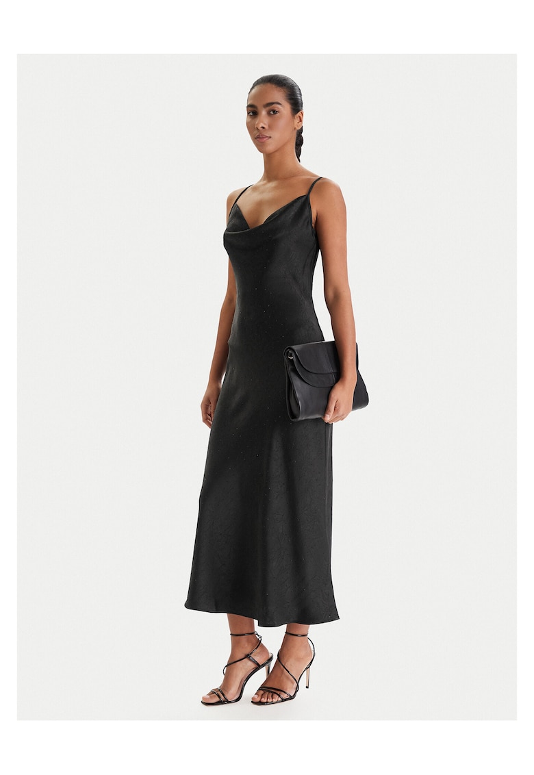 Rochie din poliester negru - Negru