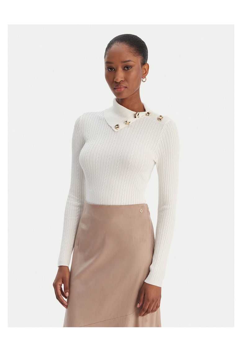 Pulover dama - 71% viscoza - 29% poliamida - culoare ecru