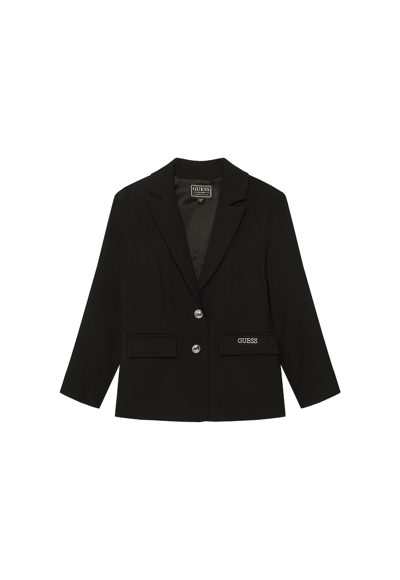 Sacou pentru baieti - herringbone - negru - 58% viscoza - 38% poliester - 4% elastan