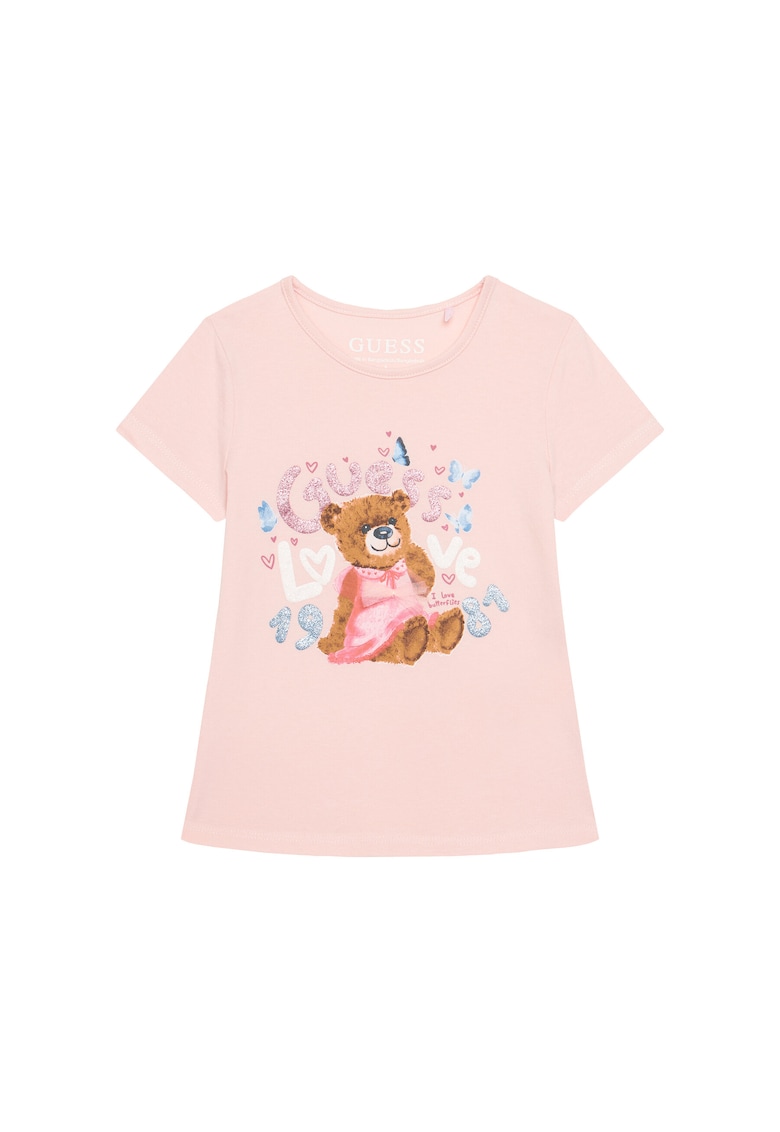 Tricou copii - din bumbac organic - roz - 95% bumbac organic