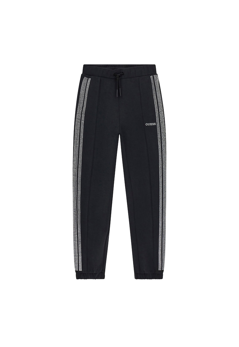 Pantaloni trening fete - negru - poliester reciclat/modal