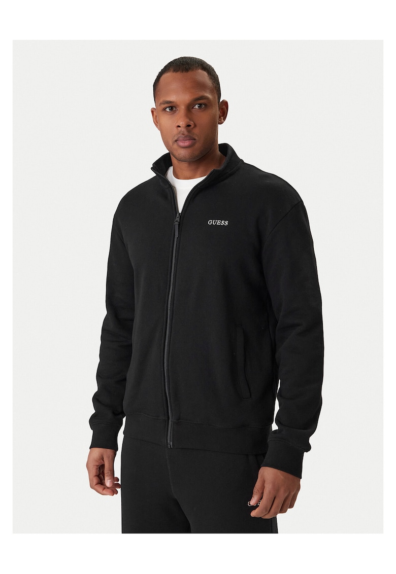 Bluza barbati - bumbac - negru - fermoar -