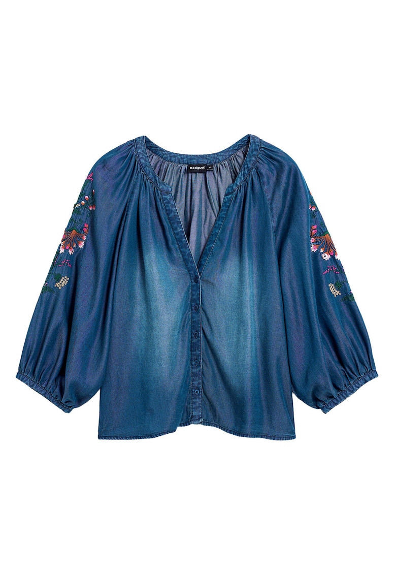Camasa din denim pentru femei - Bleumarin