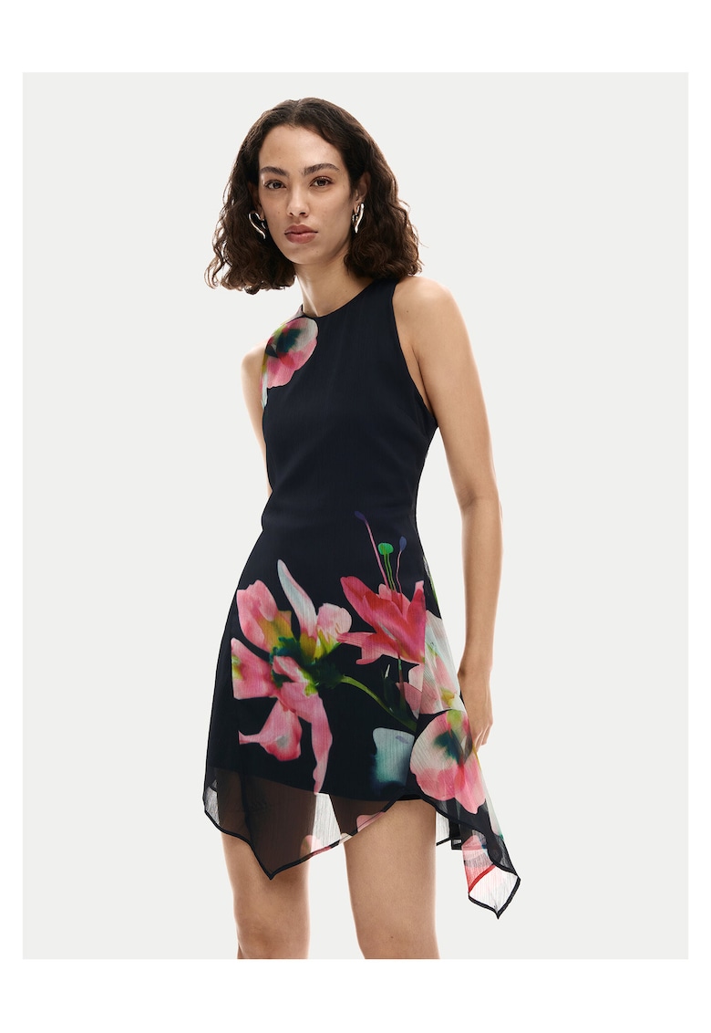Rochie de vara negru poliester - Negru