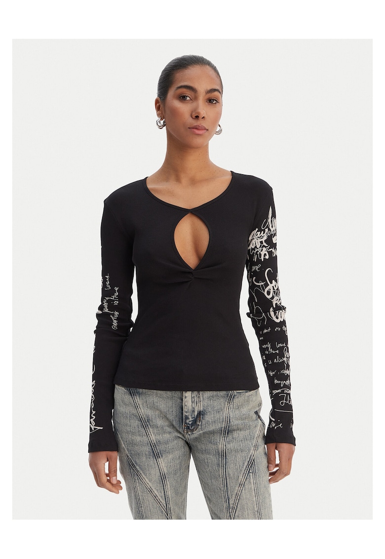 Bluza dama slim fit - Negru