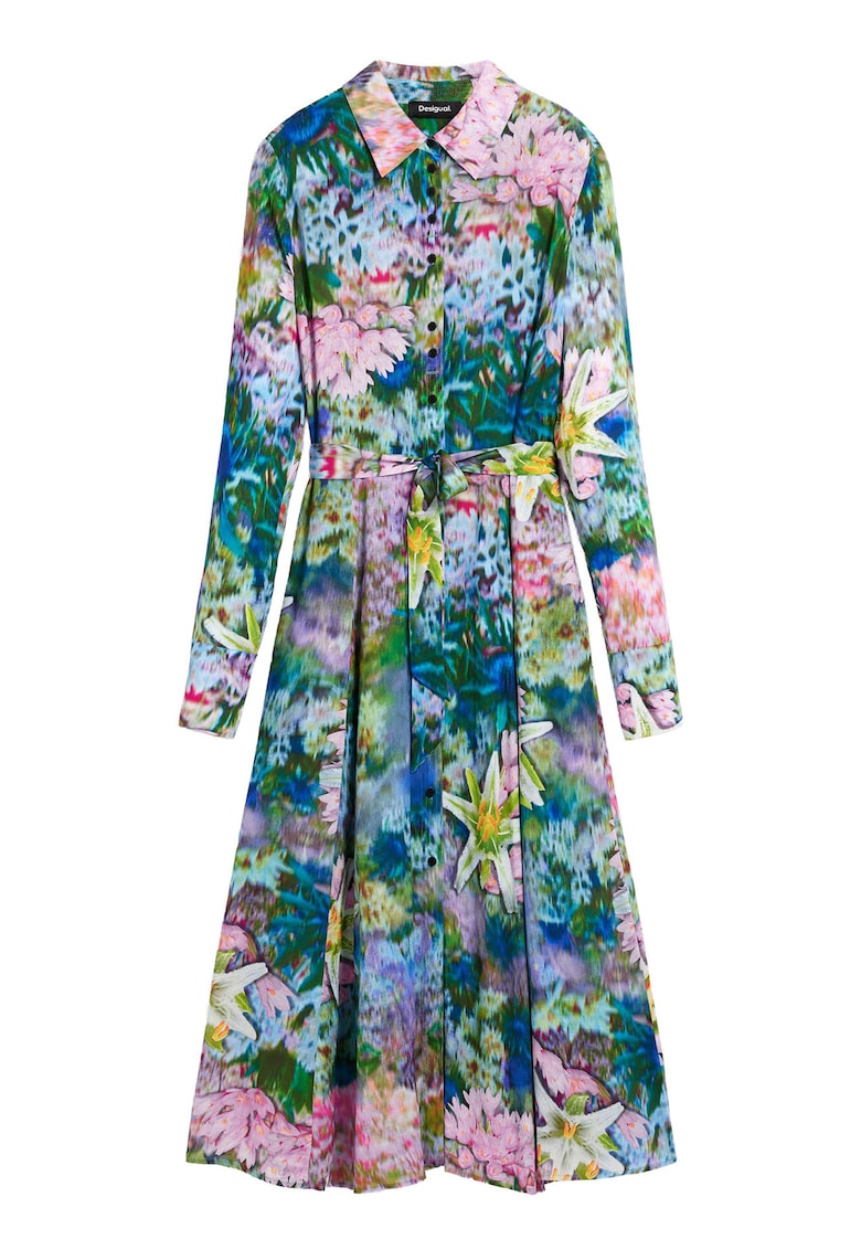 Rochie camasa Femei - Colorat - Viscoza - Sistem inchidere cu nasturi