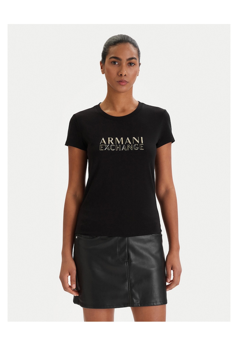 Tricou femei - slim fit - negru - bumbac