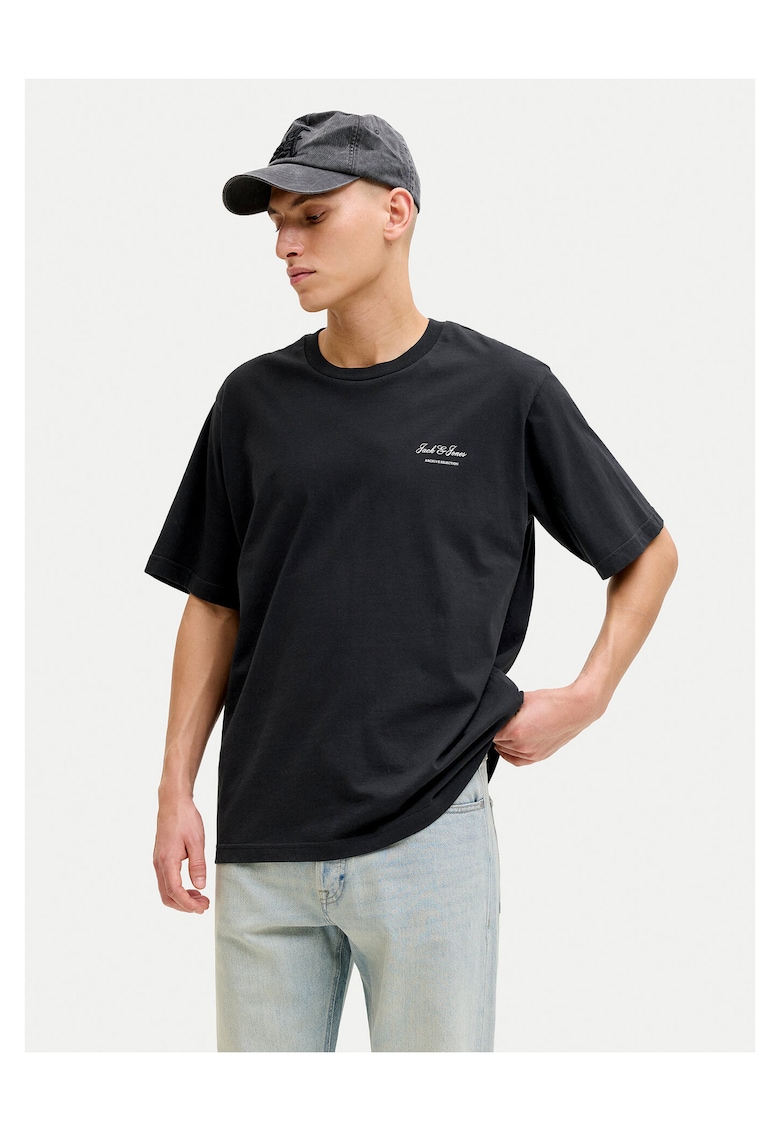 Tricou barbati - bumbac organic - negru - model simplu