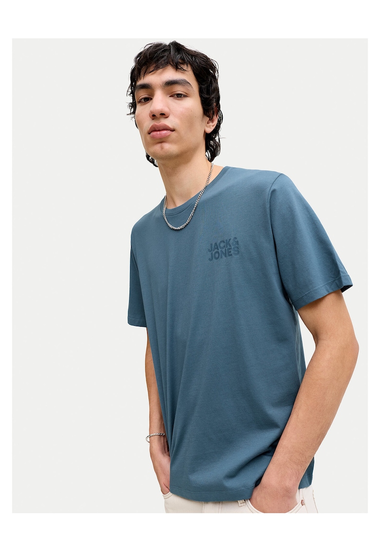 Tricou de Barbati - Bumbac organic - Albastru