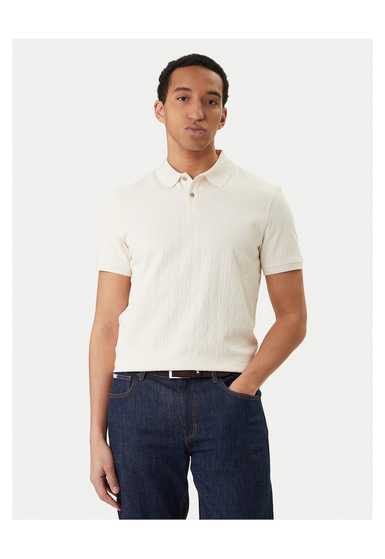 Tricou barbati - 74% bumbac - 26% poliester - ecru - Ecru