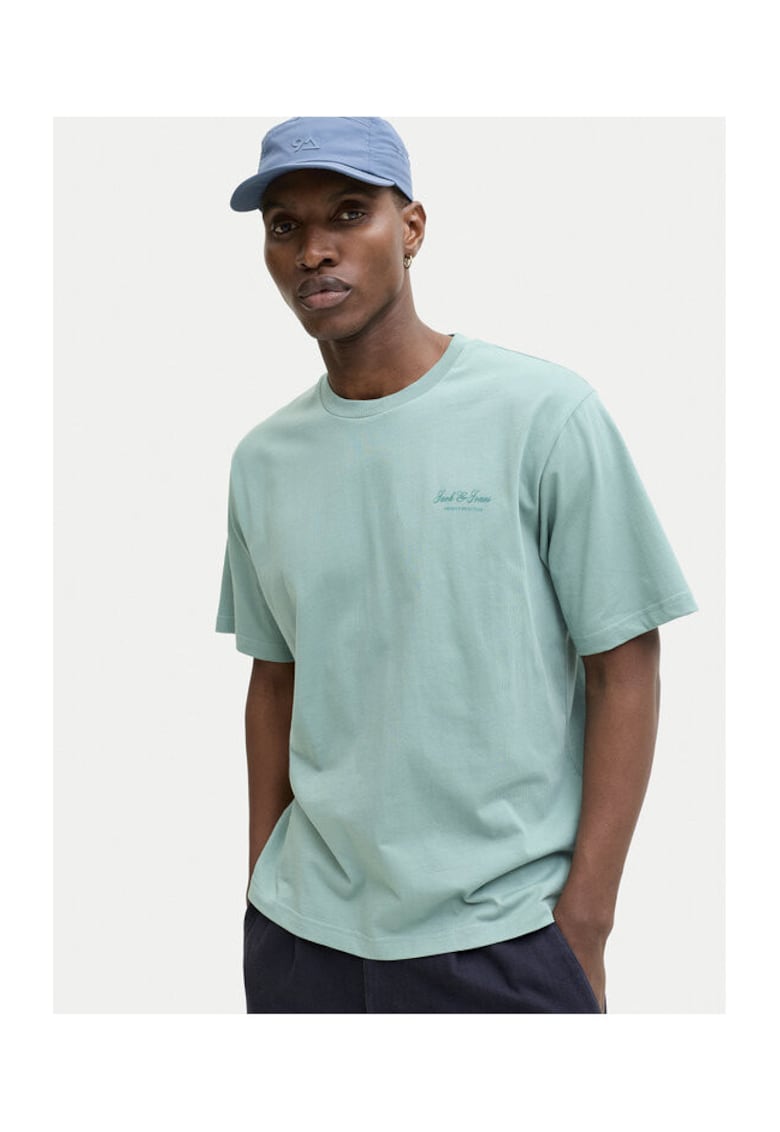 Tricou barbati - bumbac organic - turcoaz -