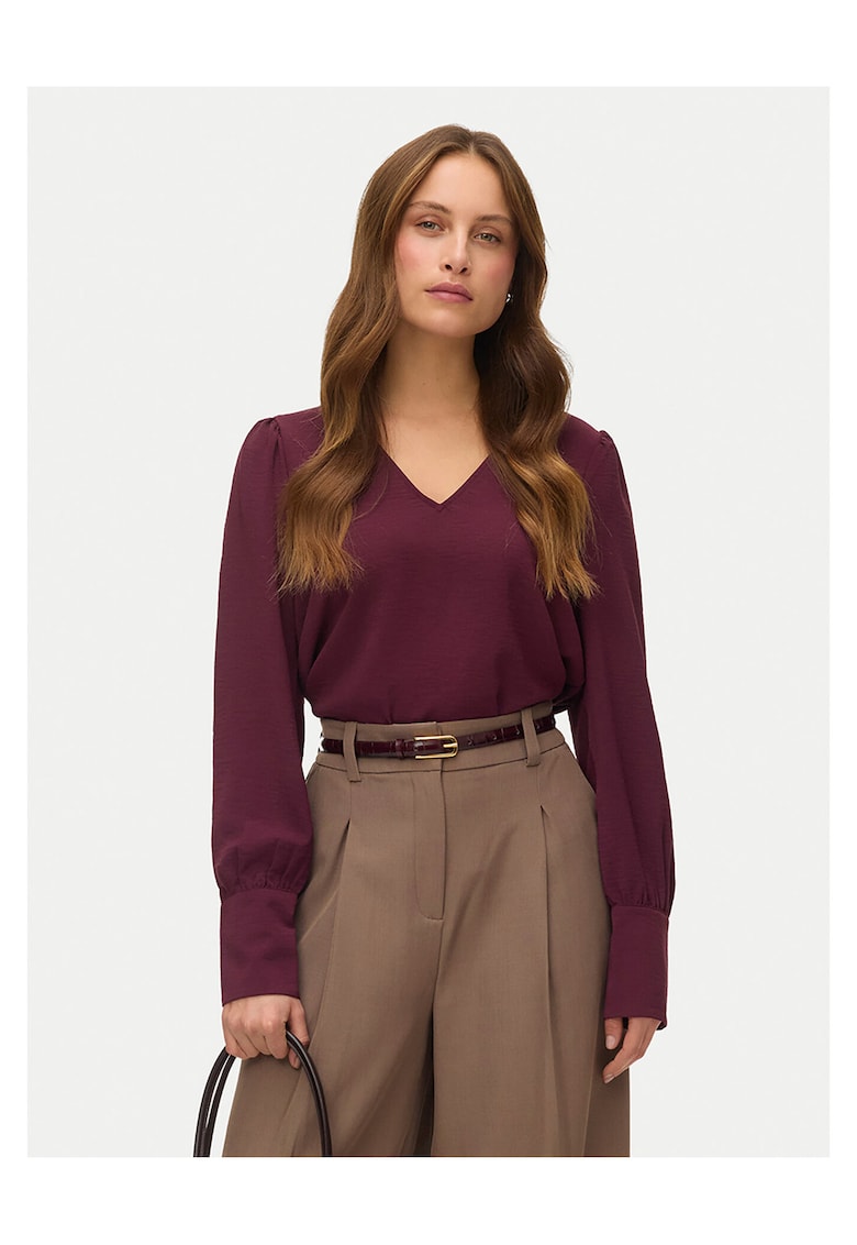 Bluza dama - bordeaux - poliester reciclat - Visiniu