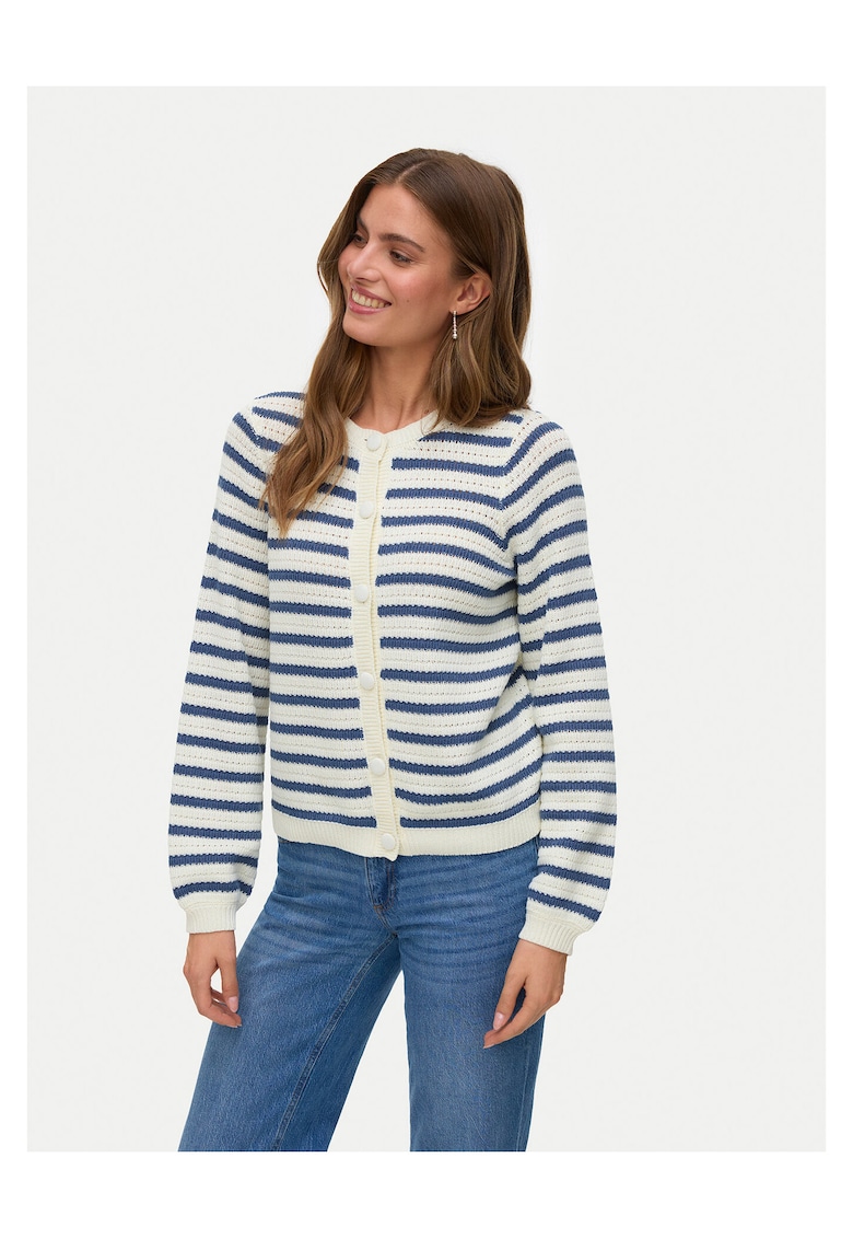 Cardigan dama - 70% bumbac reciclat - 30% poliester reciclat - INTL - Bej