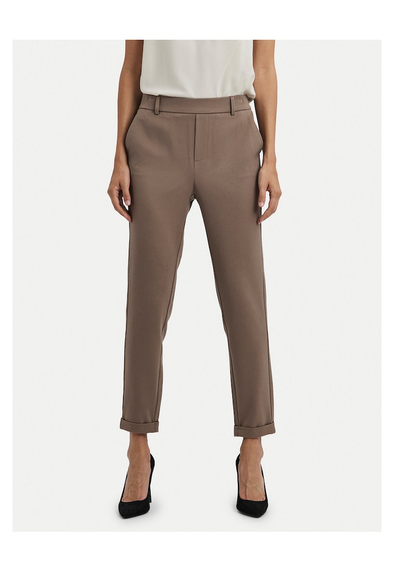 Pantaloni dama maro - poliester-viscoza