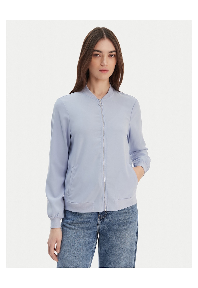 Geaca bomber dama - fermoar - Albastru