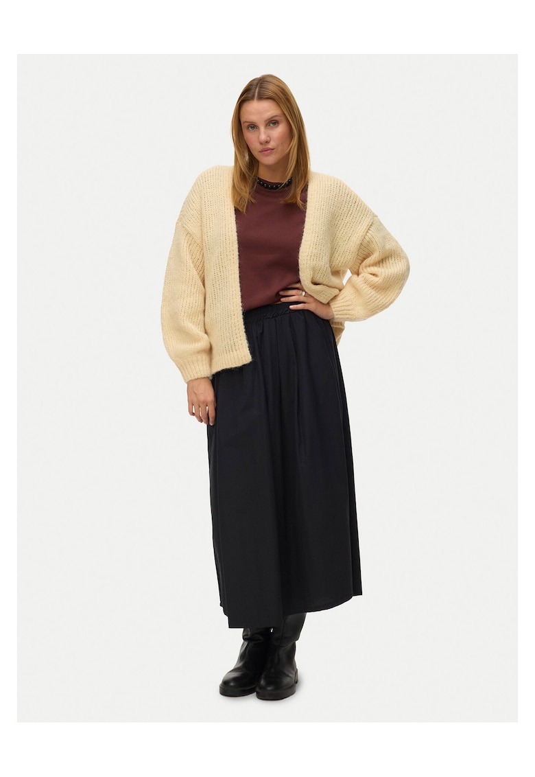 Cardigan dama - supradimensionat - galben - poliester reciclat -