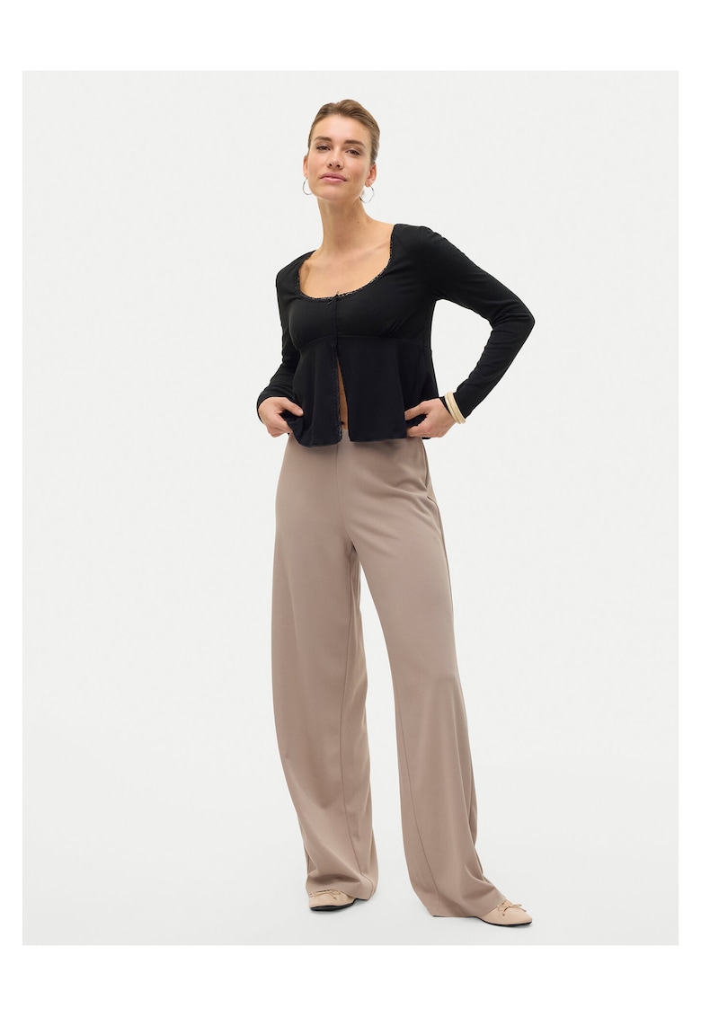 Pantaloni dama - poliester reciclat - bej