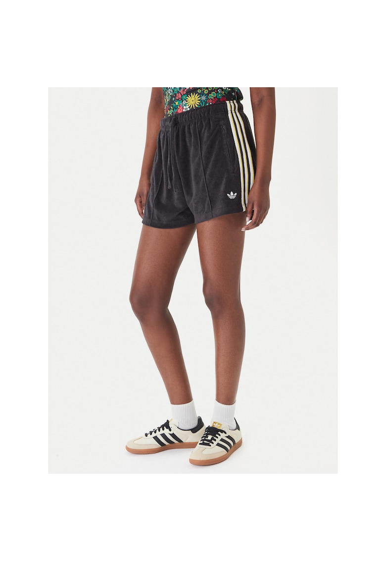 Pantaloni scurti sport dama - bumbac si poliester reciclat - negru