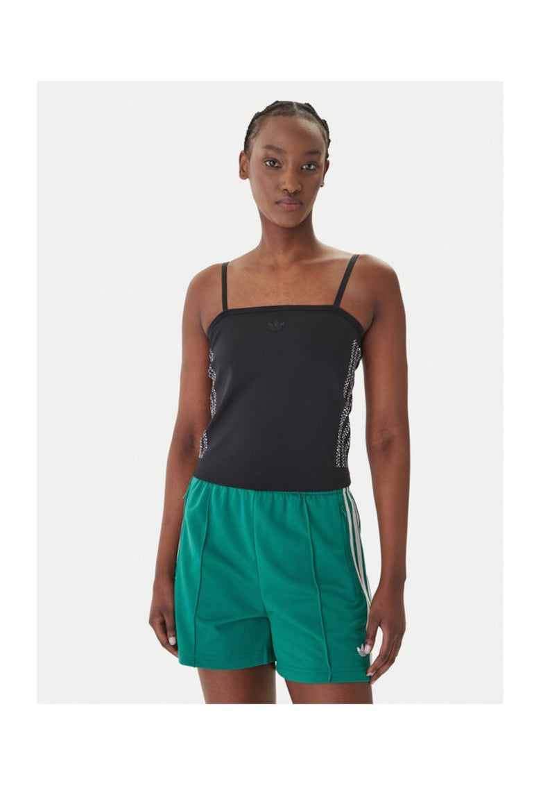 Tricou dama - slim fit - negru - poliester reciclat -