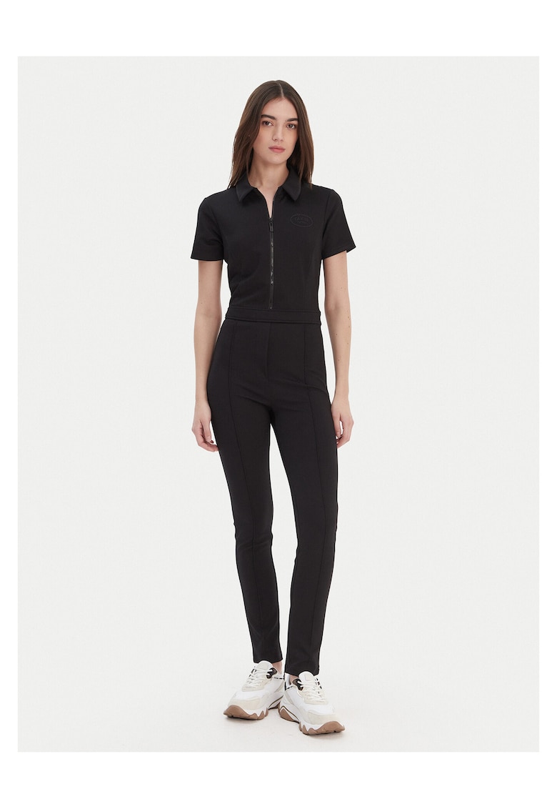Salopeta dama - slim fit - negru - 47% viscoza