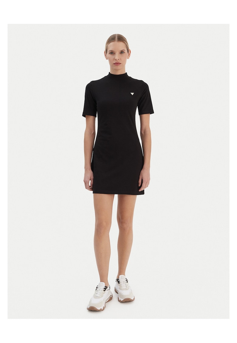 Rochie casual din bumbac organic - Negru