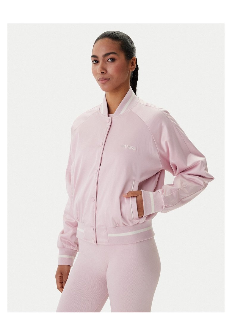 Geaca bomber 50% poliester - 45% bumbac - 5% elastan - INTL - Roz
