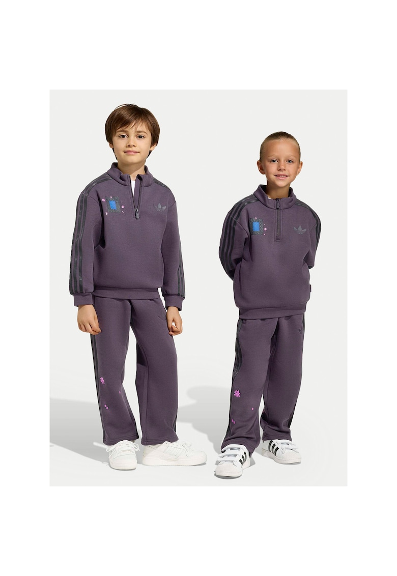 Trening unisex pentru copii - 70% bumbac - 30% poliester reciclat - 3-4 ani - Mov -
