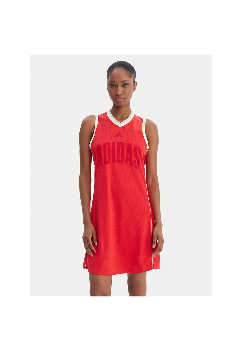 Rochie casual - poliester reciclat - rosu -